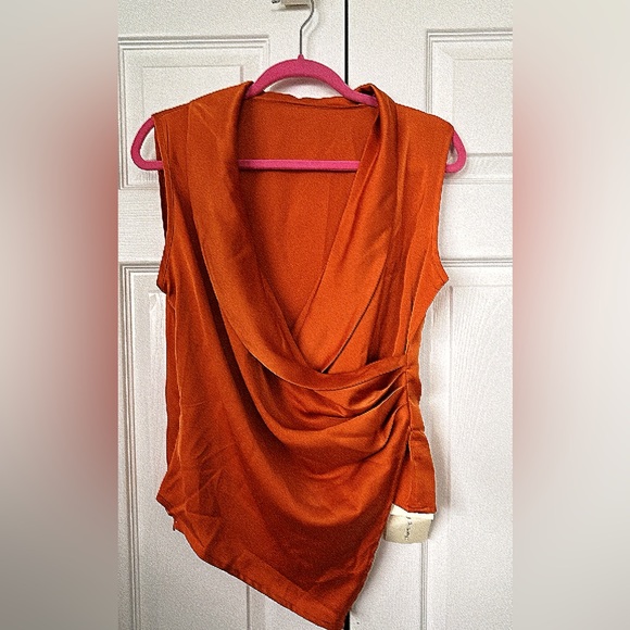 Orange Asymmetrical Top - Picture 1 of 4